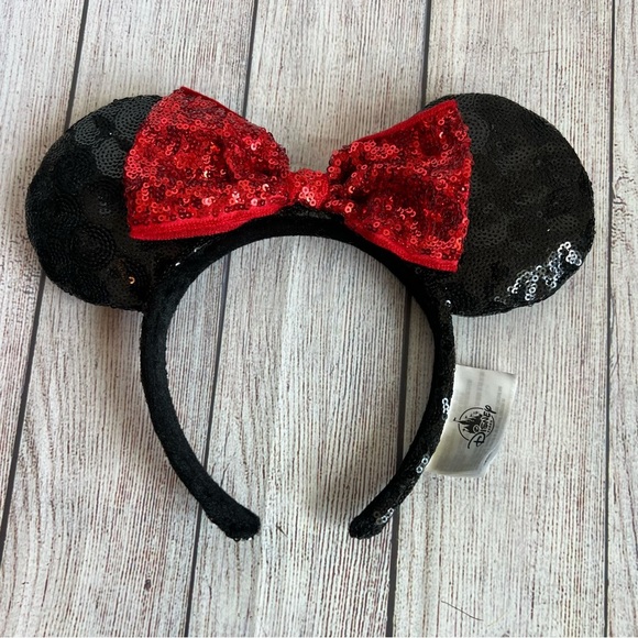 DISNEY PARKS Minnie Mouse Sequin Ears Headband - Picture 1 of 4